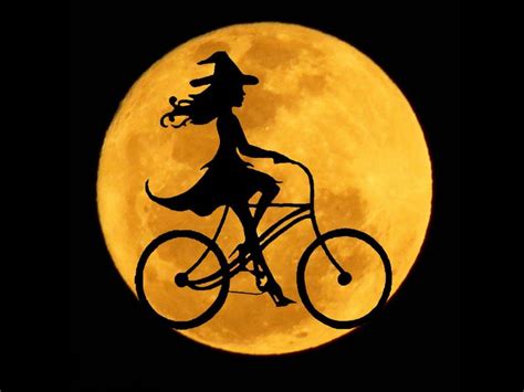 Witch on bicycle